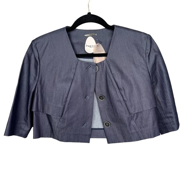 PORTS‎ 1961 Womens Cropped Bolero Blazer Jacket Size 2 New - Picture 1 of 11